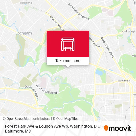 Forest Park Ave & Loudon Ave Wb map