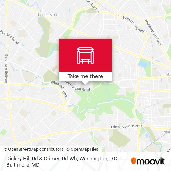 Dickey Hill Rd & Crimea Rd Wb map