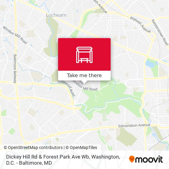 Dickey Hill Rd & Forest Park Ave Wb map