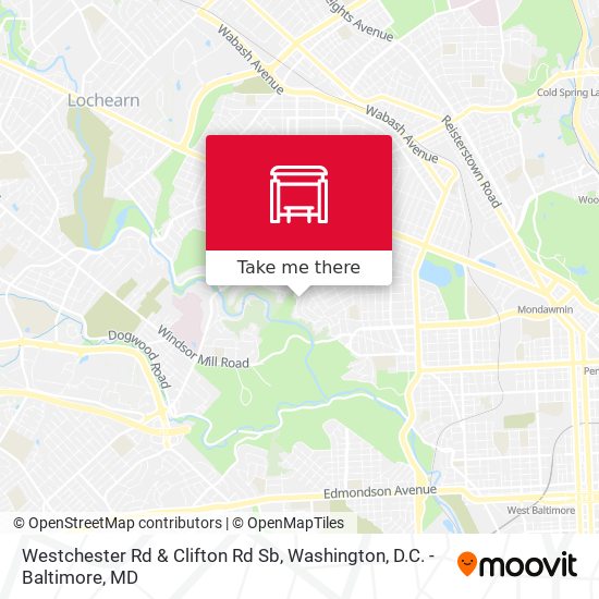 Westchester Rd & Clifton Rd Sb map