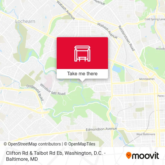 Clifton Rd & Talbot Rd Eb map