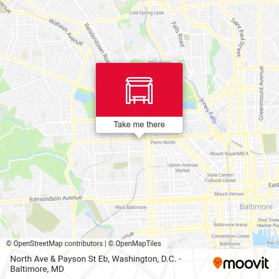 North Ave & Payson St Eb map