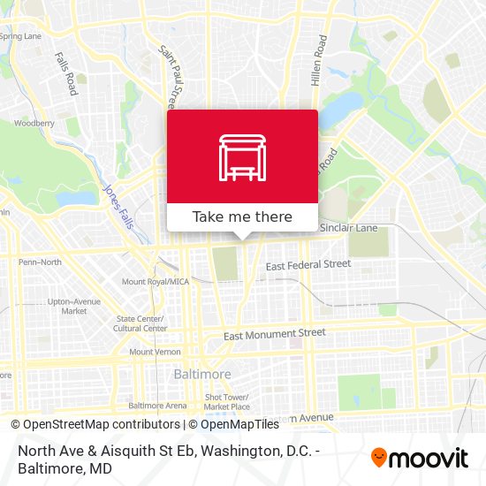 Mapa de North Ave & Aisquith St Eb