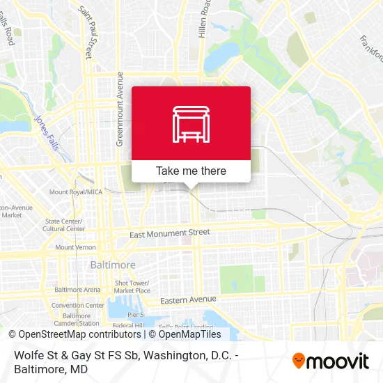 Wolfe St & Gay St FS Sb map