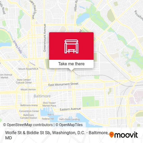 Wolfe St & Biddle St Sb map