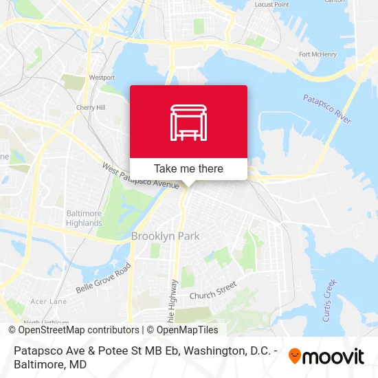 Patapsco Ave & Potee St MB Eb map