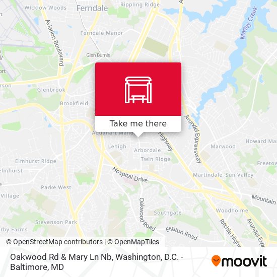 Oakwood Rd & Mary Ln Nb map