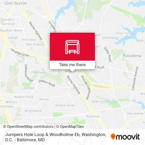 Jumpers Hole Loop & Woodholme Eb map