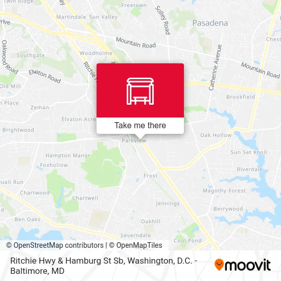 Ritchie Hwy & Hamburg St Sb map