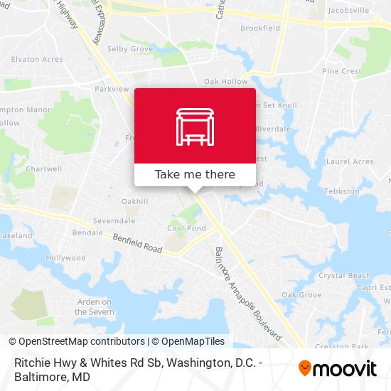 Ritchie Hwy & Whites Rd Sb map