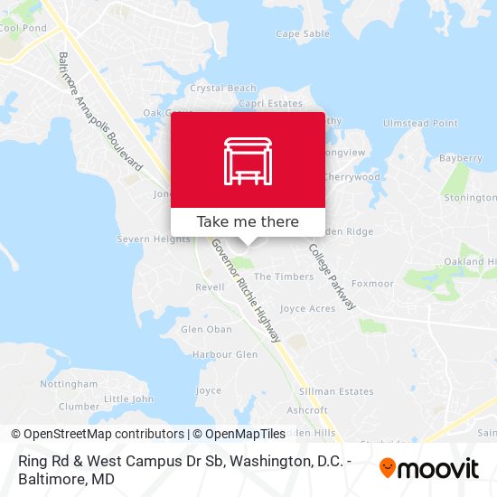 Ring Rd & West Campus Dr Sb map