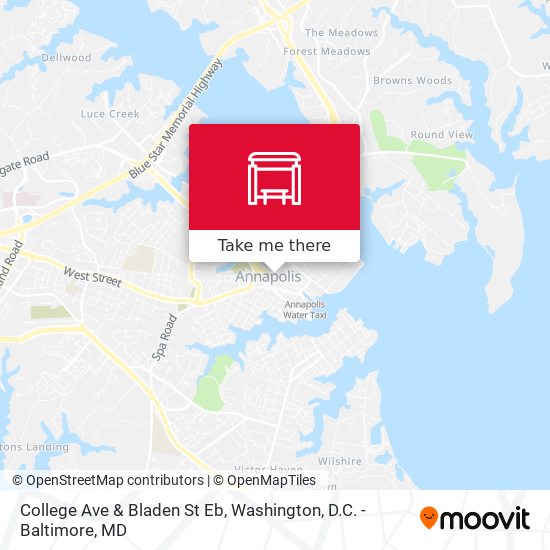 College Ave & Bladen St Eb map