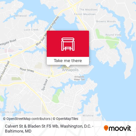 Calvert St & Bladen St FS Wb map