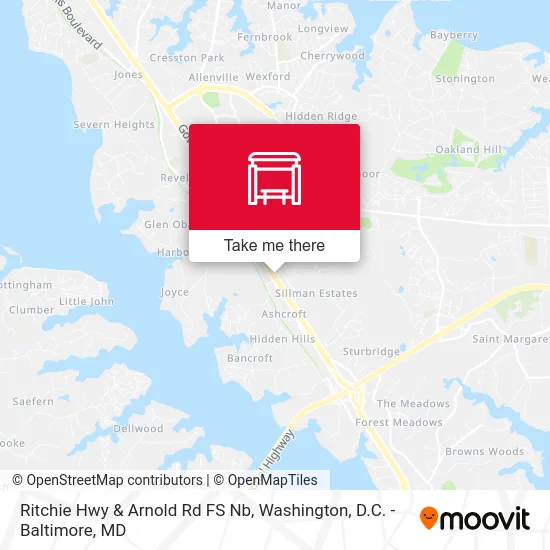 Ritchie Hwy & Arnold Rd FS Nb map