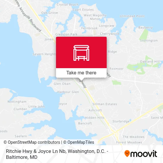 Ritchie Hwy & Joyce Ln Nb map