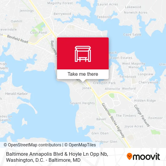 Baltimore Annapolis Blvd & Hoyle Ln Opp Nb map