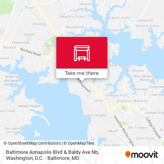 Mapa de Baltimore Annapolis Blvd & Baldy Ave Nb