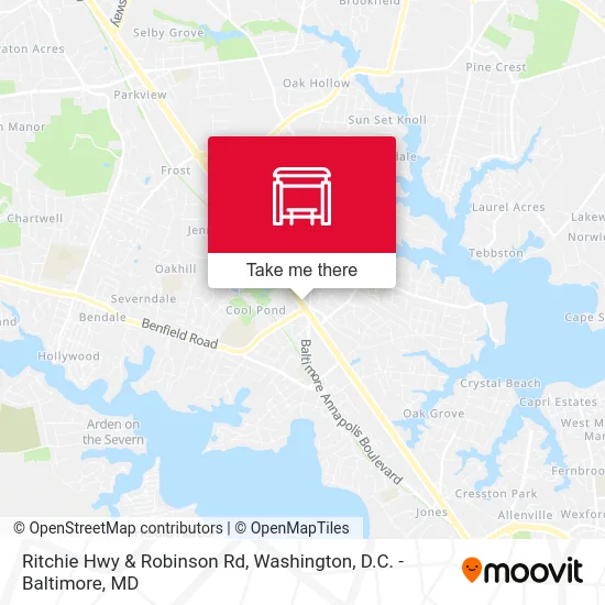 Ritchie Hwy & Robinson Rd map