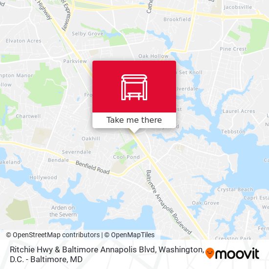 Ritchie Hwy & Baltimore Annapolis Blvd map