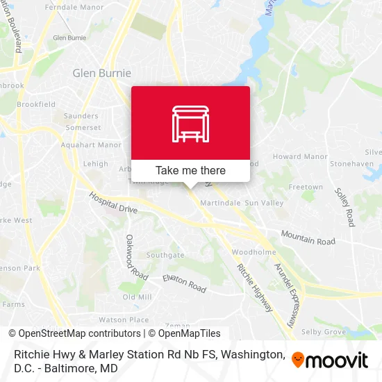 Ritchie Hwy & Marley Station Rd Nb FS map