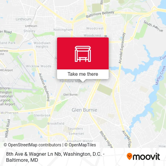 8th Ave & Wagner Ln Nb map