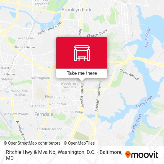 Ritchie Hwy & Mva Nb map