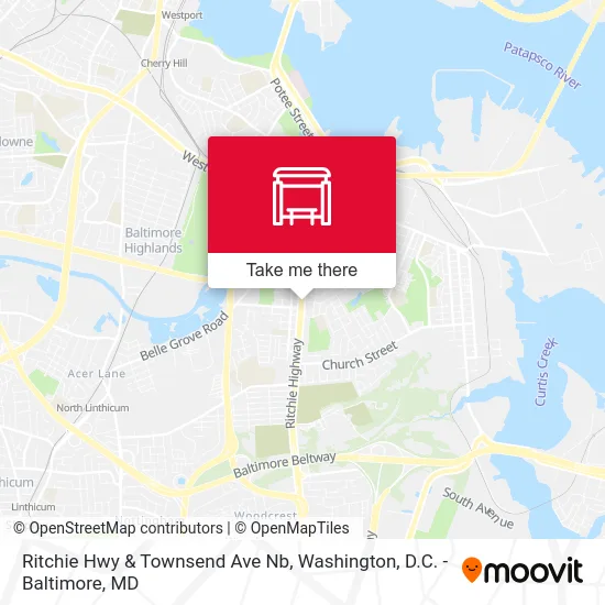 Ritchie Hwy & Townsend Ave Nb map