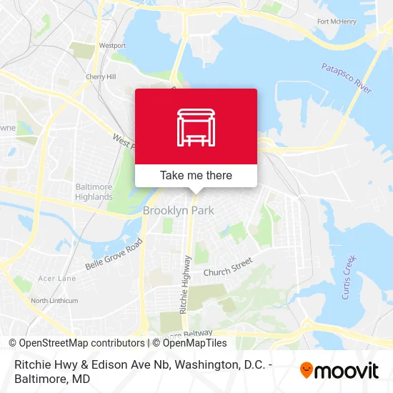 Ritchie Hwy & Edison Ave Nb map