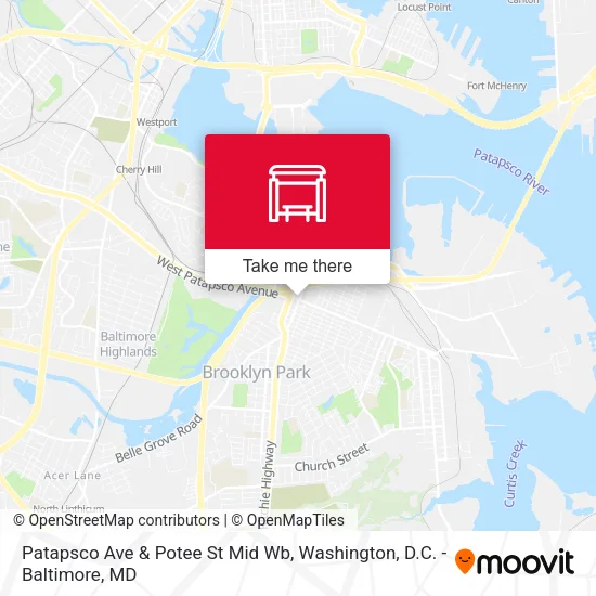Patapsco Ave & Potee St Mid Wb map