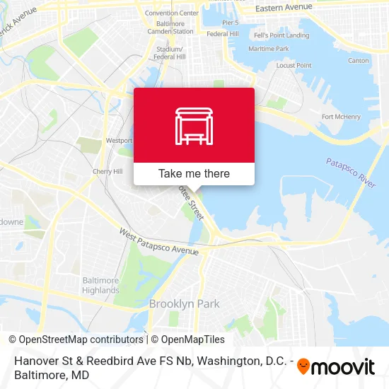 Hanover St & Reedbird Ave FS Nb map