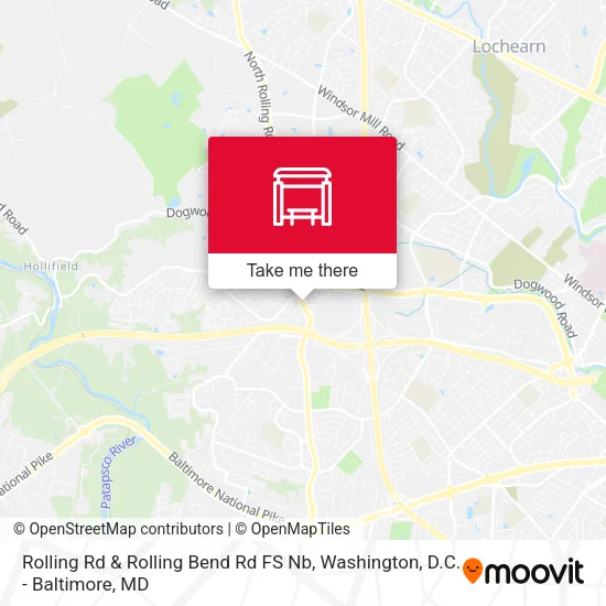 Rolling Rd & Rolling Bend Rd FS Nb map
