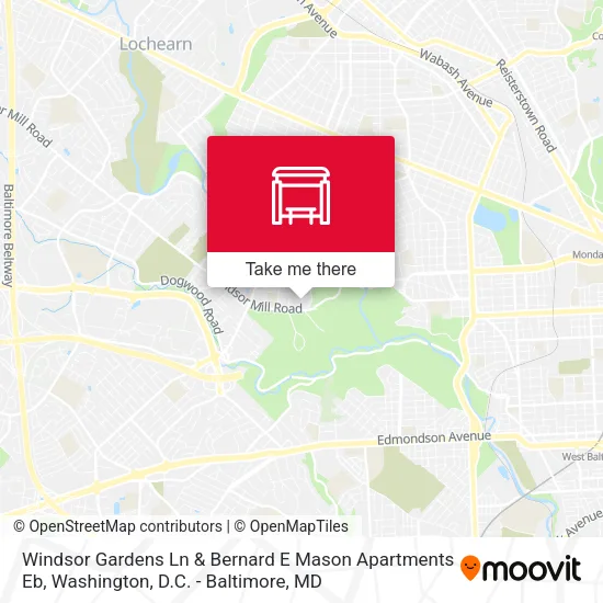 Windsor Gardens Ln & Bernard E Mason Apartments Eb map
