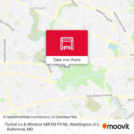 Tucker Ln & Windsor Mill Rd FS Nb map