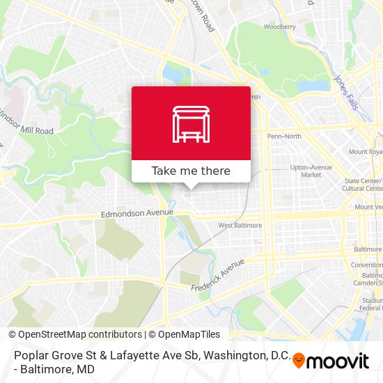 Poplar Grove St & Lafayette Ave Sb map