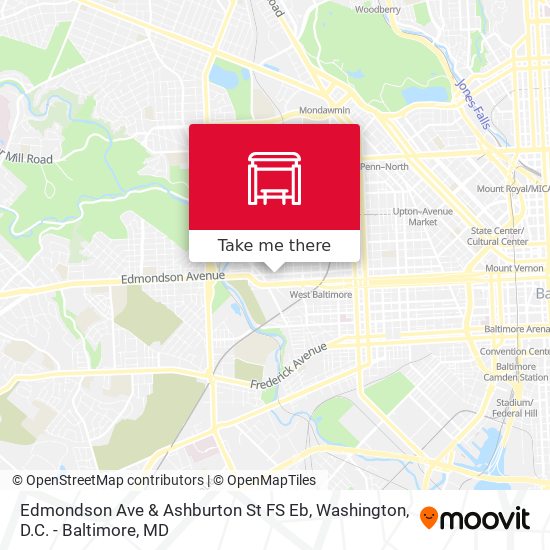 Mapa de Edmondson Ave & Ashburton St FS Eb
