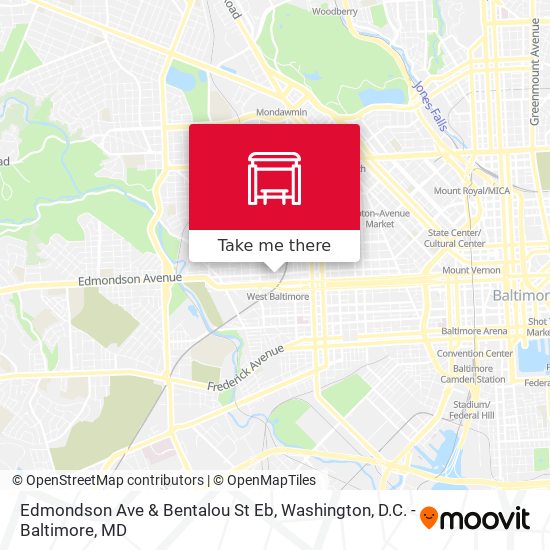 Mapa de Edmondson Ave & Bentalou St Eb