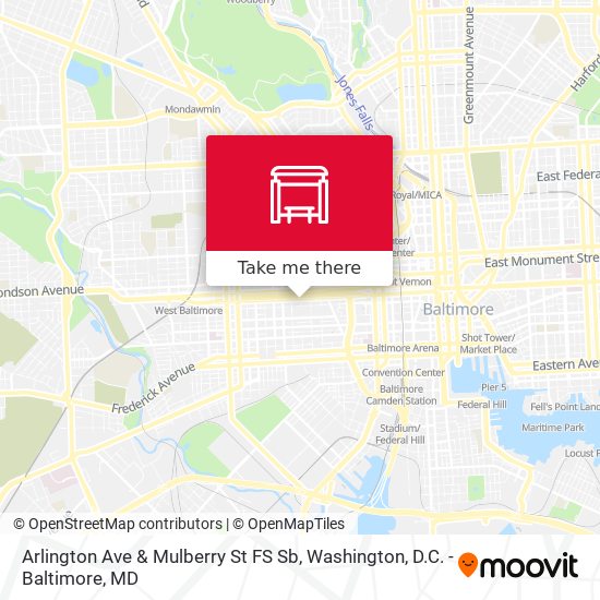 Arlington Ave & Mulberry St FS Sb map