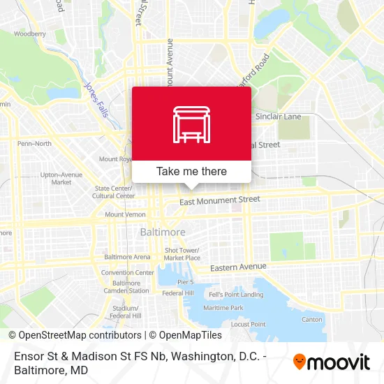 Ensor St & Madison St FS Nb map