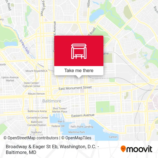 Broadway & Eager St Eb map