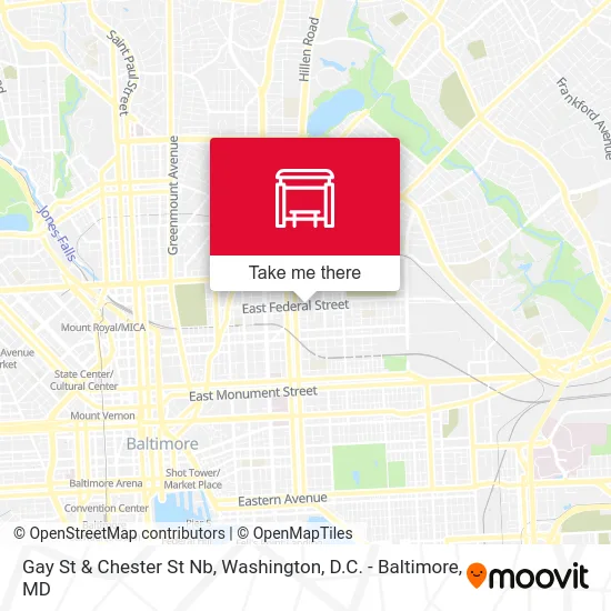 Gay St & Chester St Nb map