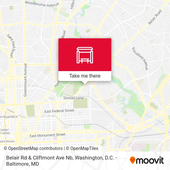 Mapa de Belair Rd & Cliftmont Ave Nb