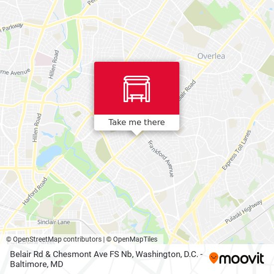 Belair Rd & Chesmont Ave FS Nb map
