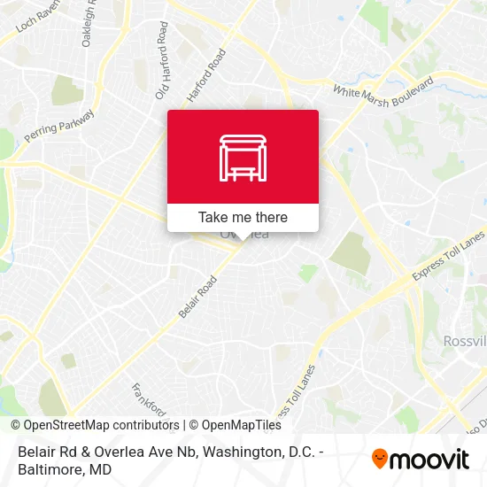 Mapa de Belair Rd & Overlea Ave Nb