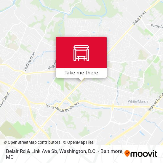 Belair Rd & Link Ave Sb map