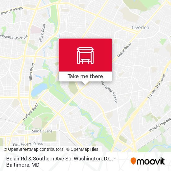 Mapa de Belair Rd & Southern Ave Sb