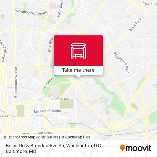 Belair Rd & Brendan Ave Sb map