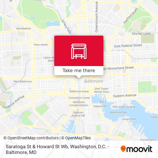 Mapa de Saratoga St & Howard St Wb