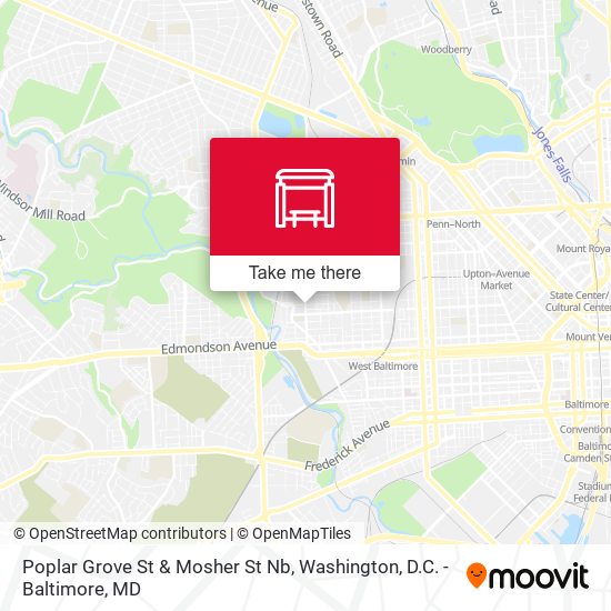 Poplar Grove St & Mosher St Nb map