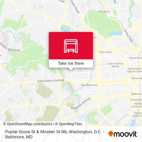 Poplar Grove St & Mosher St Nb map