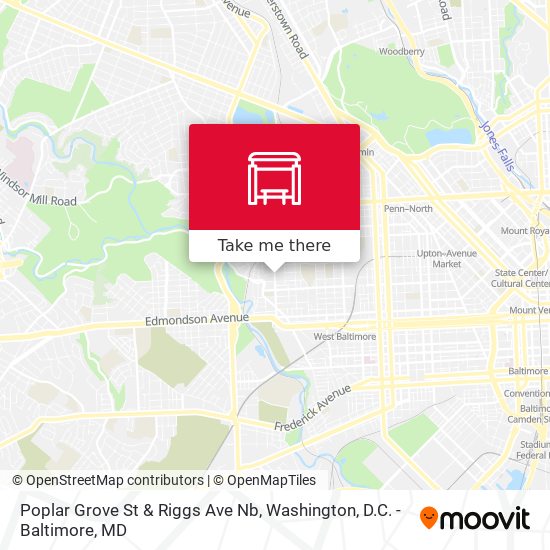 Poplar Grove St & Riggs Ave Nb map